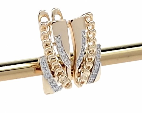 exclusive swarovski gold-plated earrings