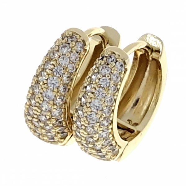 gold plated earrings with exclusive cubic zirconia