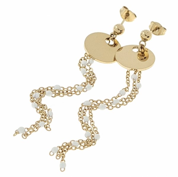 gold earrings made of stainless steel