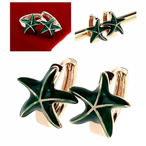exclusive swarovski gold-plated earrings