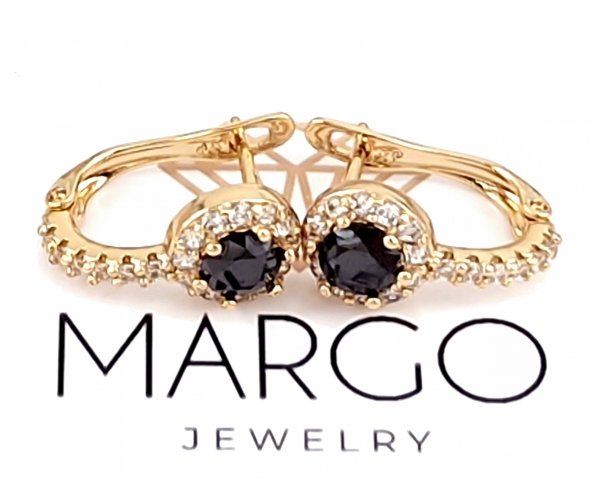 gold plated earrings with exclusive cubic zirconia