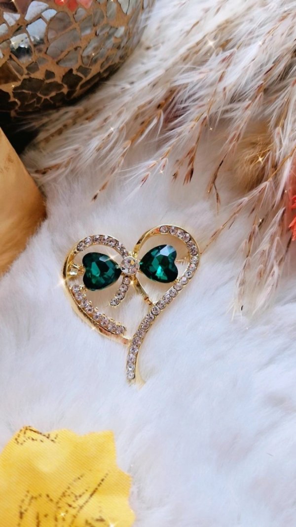 elegant gold brooch