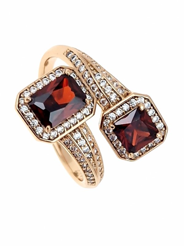 gold ring 18,60mm. gold-plated engagement xuping