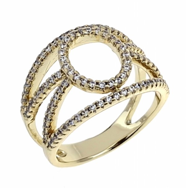 gold ring 18,60mm. gold-plated engagement xuping