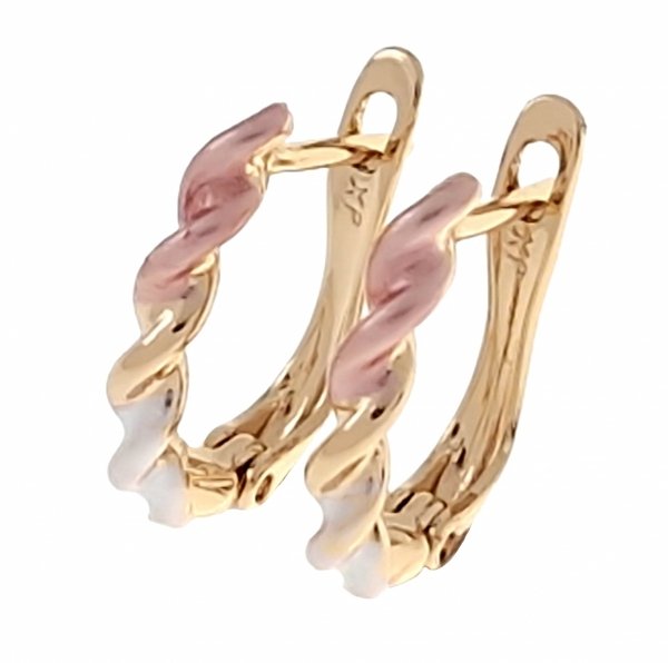gold plated earrings with exclusive cubic zirconia