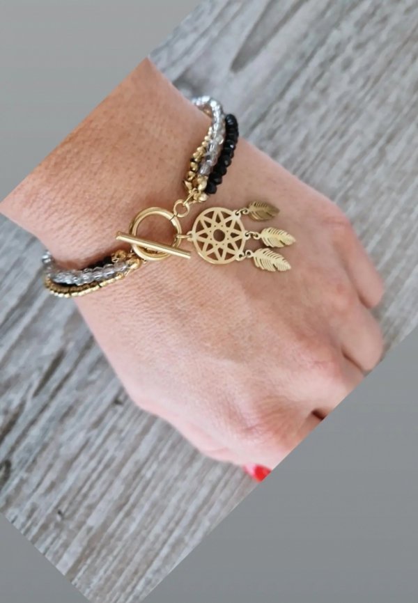 BRACELET GOLD CELEBRITY STAINLESS STEEL
