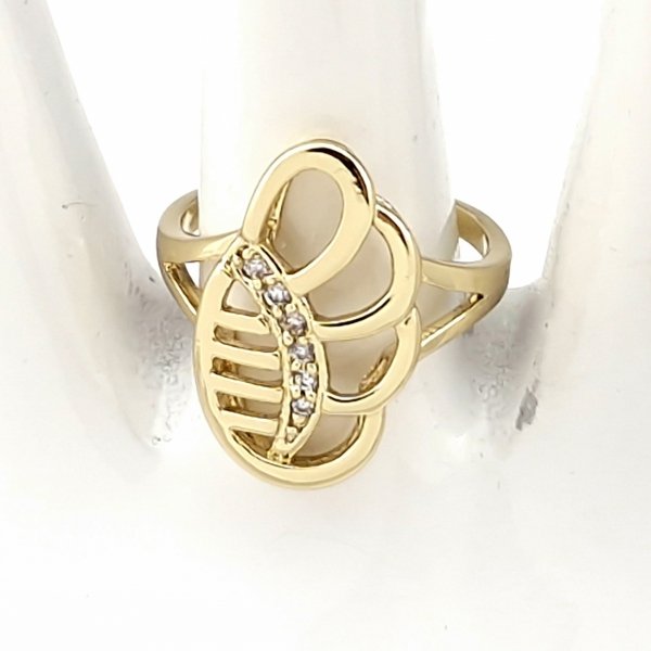 gold ring 18,60mm. gold-plated engagement xuping