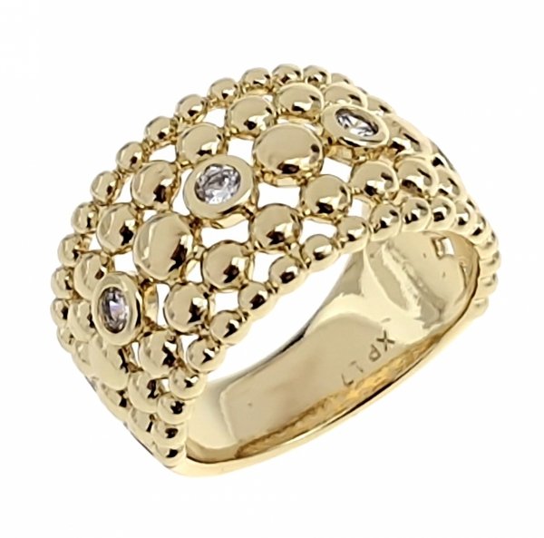 gold ring 18,60mm. gold-plated engagement xuping
