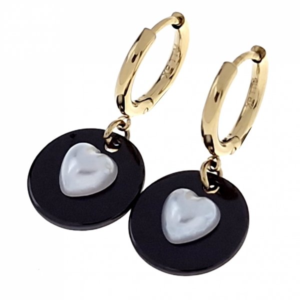 gold earrings made of stainless steel