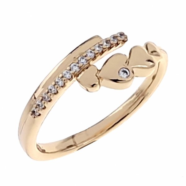 gold ring 18,60mm. gold-plated engagement xuping