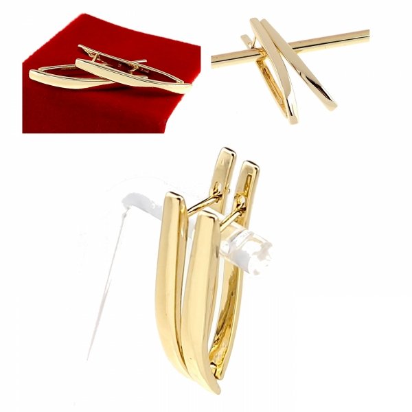 gold plated earrings with exclusive cubic zirconia
