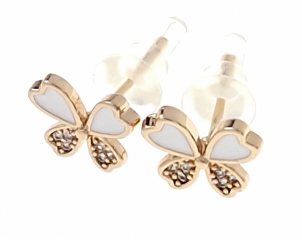 gold plated earrings with exclusive cubic zirconia