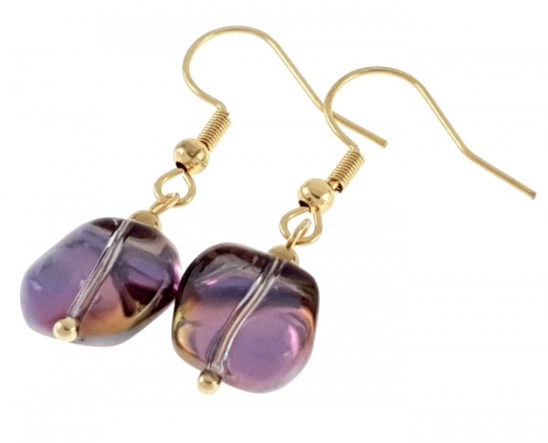 gold earrings made of stainless steel