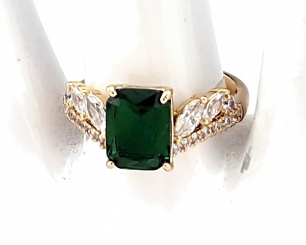 gold ring 18,60mm. gold-plated engagement xuping