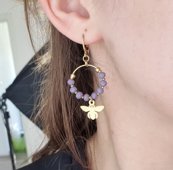 gold earrings made of stainless steel