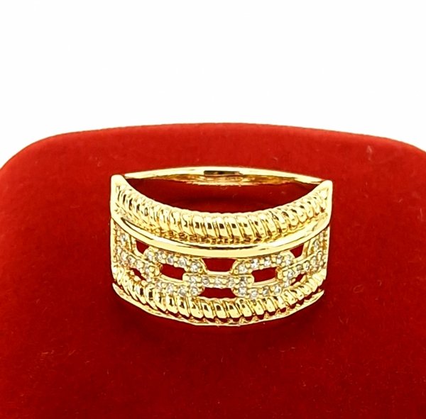 gold ring 18,60mm. gold-plated engagement xuping