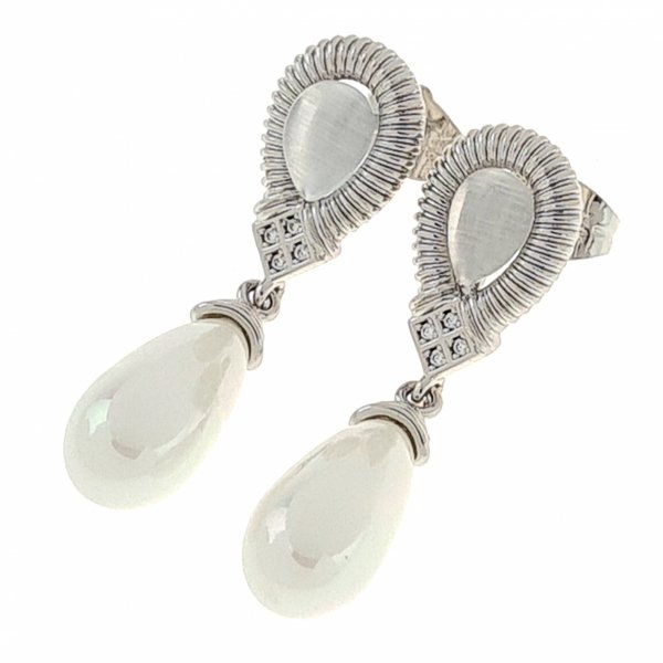 gold plated earrings with exclusive cubic zirconia