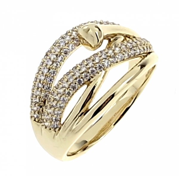 gold ring 18,60mm. gold-plated engagement xuping