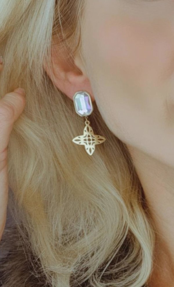 gold earrings made of stainless steel