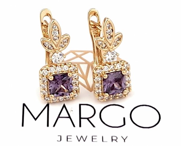 exclusive swarovski gold-plated earrings
