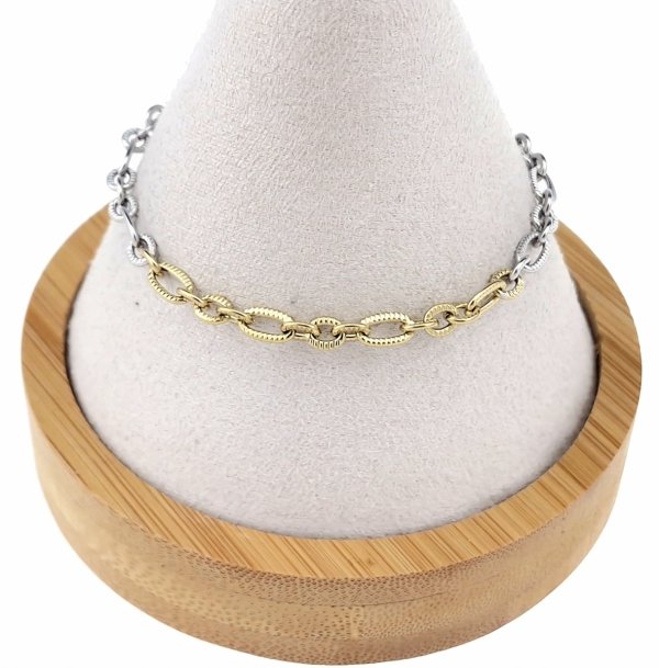 BRACELET GOLD CELEBRITY STAINLESS STEEL