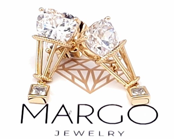 gold plated earrings with exclusive cubic zirconia