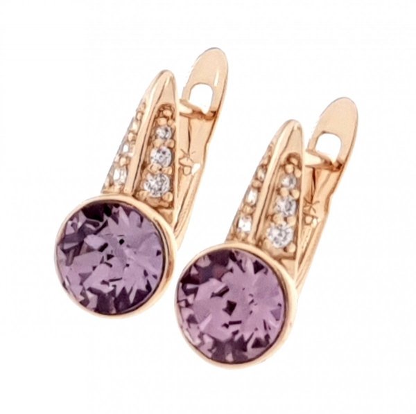 exclusive swarovski gold-plated earrings