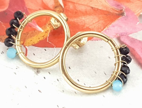 gold earrings made of stainless steel