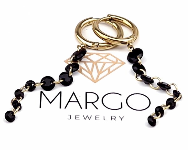 gold earrings made of stainless steel