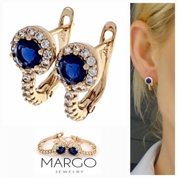 gold plated earrings with exclusive cubic zirconia