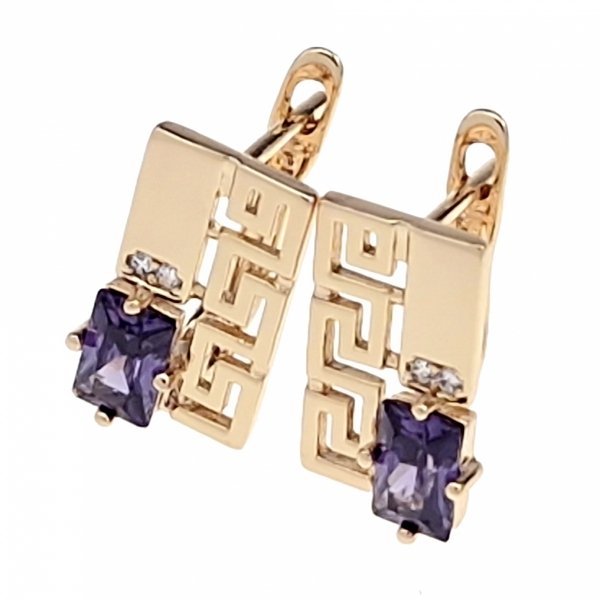 exclusive swarovski gold-plated earrings