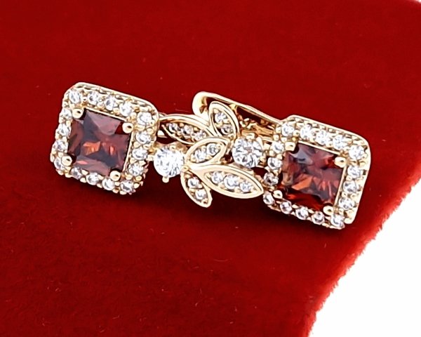 exclusive swarovski gold-plated earrings