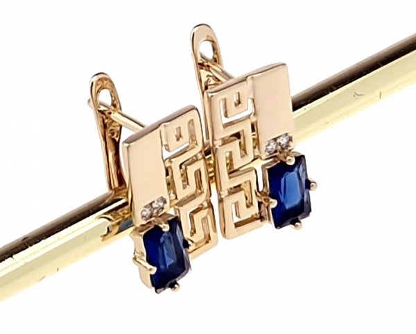 exclusive swarovski gold-plated earrings