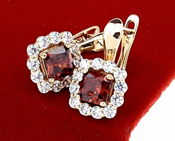 exclusive swarovski gold-plated earrings