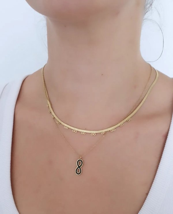 GOLD CHAIN NECKLACE celebrity STAINLESS STEEL