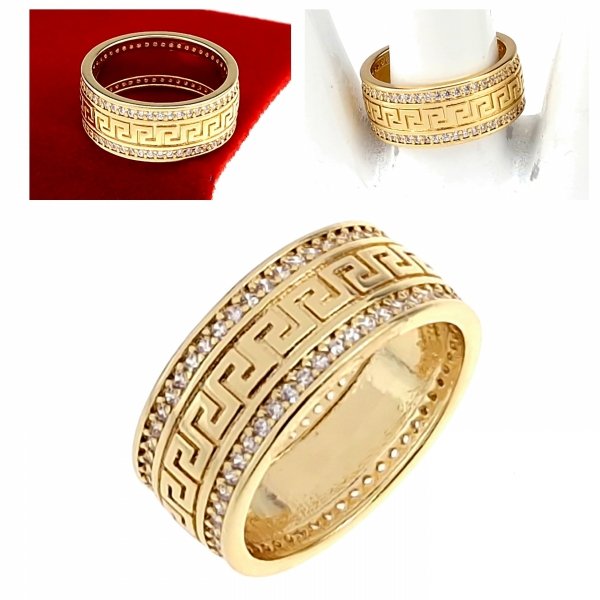 gold ring 18,60mm. gold-plated engagement xuping