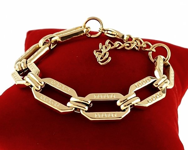 BRACELET GOLD CELEBRITY STAINLESS STEEL