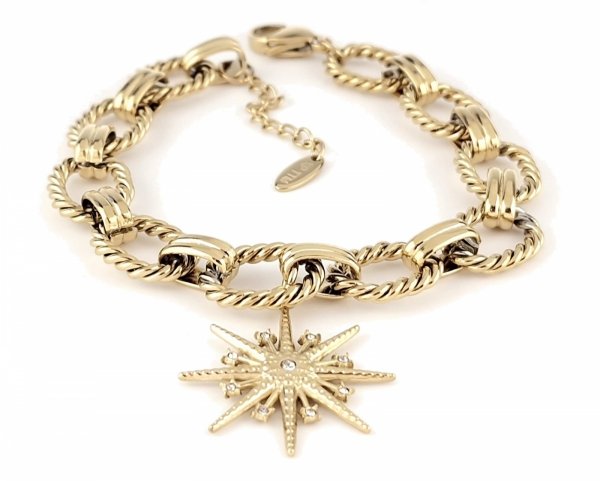 BRACELET GOLD CELEBRITY STAINLESS STEEL