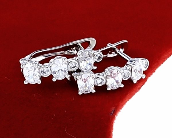 gold plated earrings with exclusive cubic zirconia