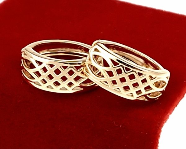gold plated earrings with exclusive cubic zirconia