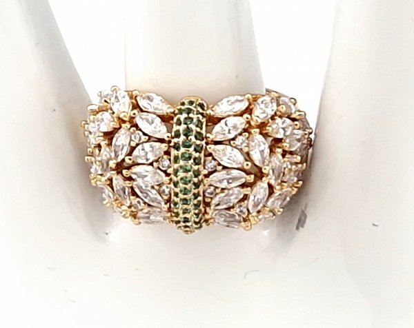 gold ring 18,60mm. gold-plated engagement xuping
