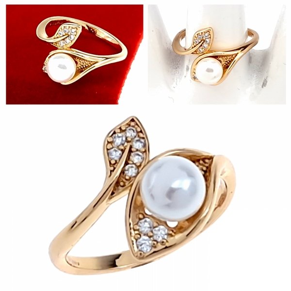 gold ring 18,60mm. gold-plated engagement xuping