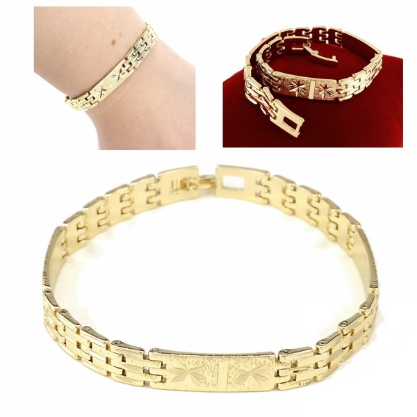 gold bracelet for a gold-plated leg