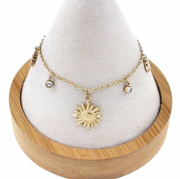 BRACELET GOLD CELEBRITY STAINLESS STEEL