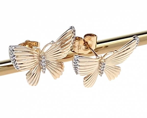 gold plated earrings with exclusive cubic zirconia