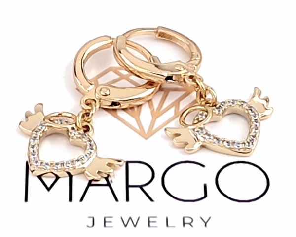 gold plated earrings with exclusive cubic zirconia