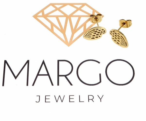 gold earrings made of stainless steel