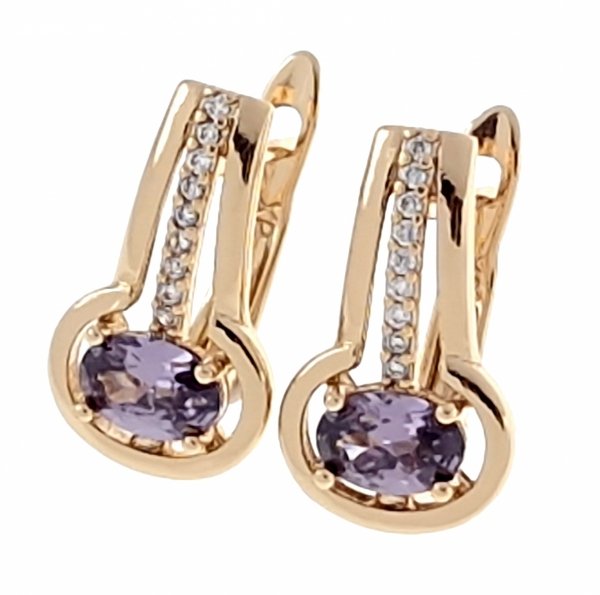 exclusive swarovski gold-plated earrings