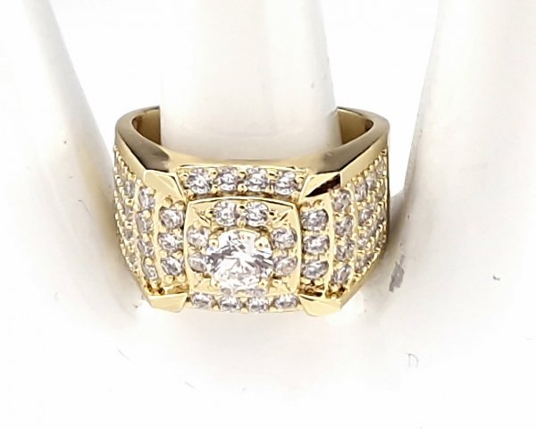 gold ring 18,60mm. gold-plated engagement xuping