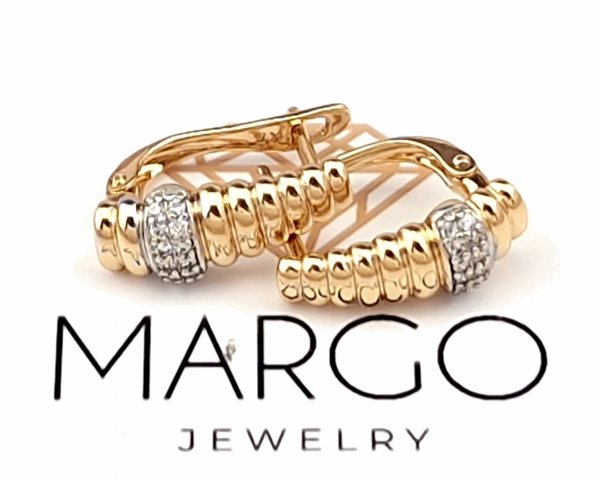 gold plated earrings with exclusive cubic zirconia